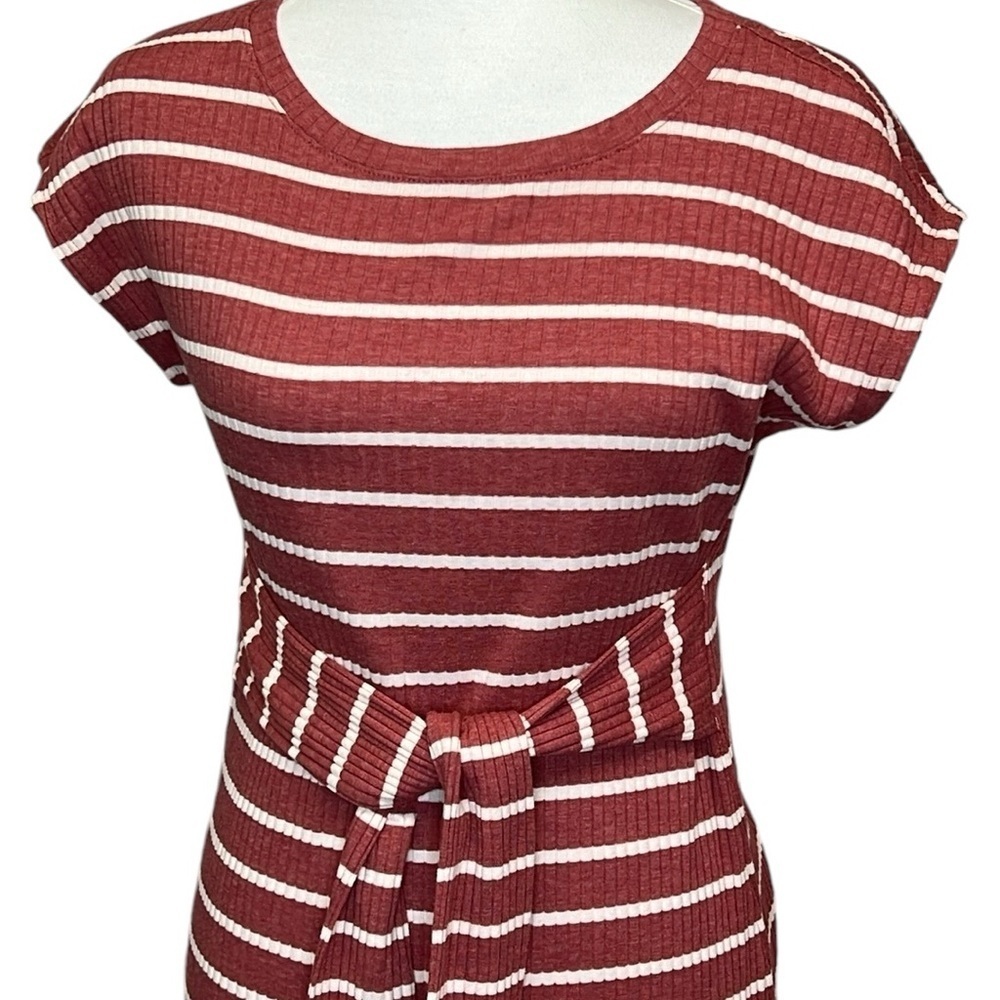 Loft Ribbed Striped Knit Dress - Picture 3 of 7